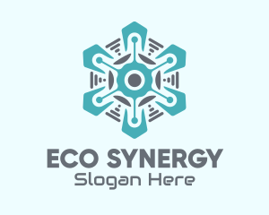 Cyber Tech Snowflake  logo