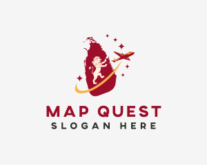 Sri Lanka Country Map logo design