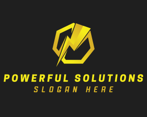 Power Bolt Electricity logo design