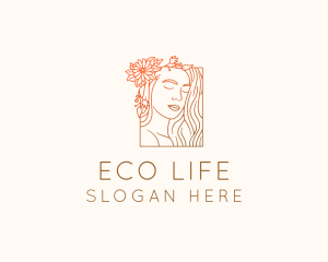 Beautiful Nature Woman logo design