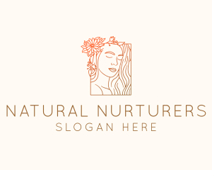 Beautiful Nature Woman logo design