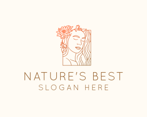 Beautiful Nature Woman logo design