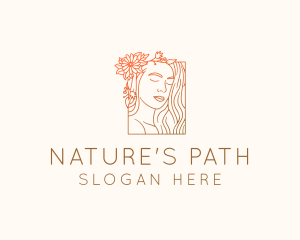 Beautiful Nature Woman logo design