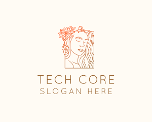 Beautiful Nature Woman logo design