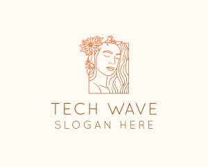 Beautiful Nature Woman logo design