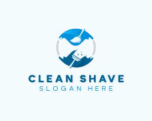 Janitorial Housekeeper Cleaning logo design