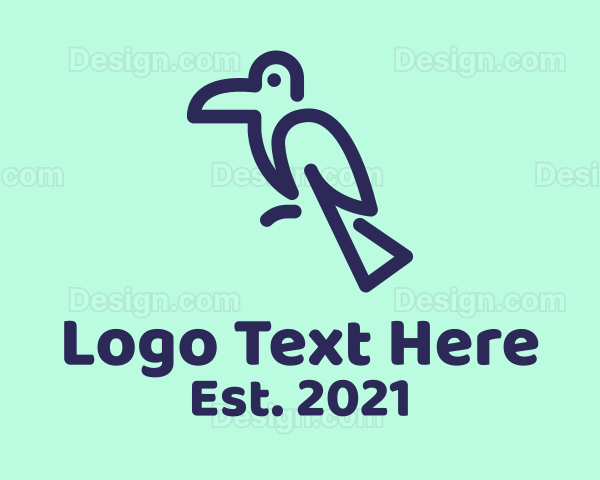 Minimalist Toucan Bird Logo