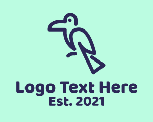 Minimalist Toucan Bird logo