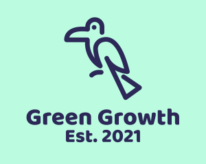 Minimalist Toucan Bird logo