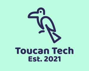 Minimalist Toucan Bird logo design