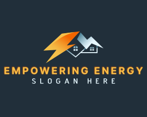 Electric Home Lightning logo design