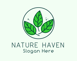 Natural Herbal Leaves logo design