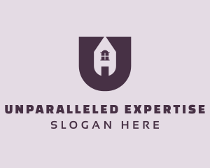 Residential Home Letter U logo design