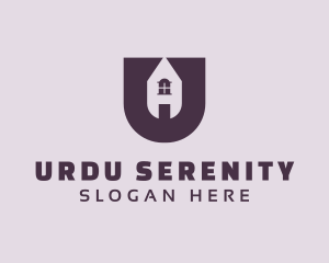 Residential Home Letter U logo design