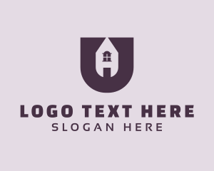 Letter - Residential Home Letter U logo design