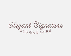 Elegant Cursive Business logo design