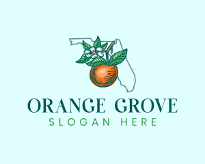 Orange Blossom Florida logo design