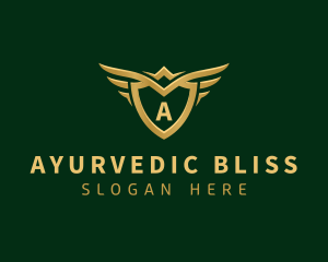 Security Shield Wings logo design