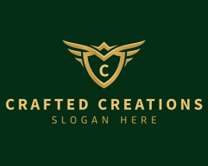 Security Shield Wings logo design