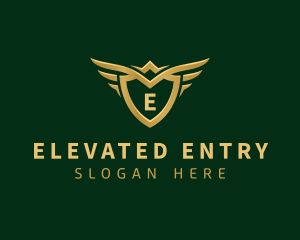 Security Shield Wings logo design