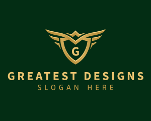 Security Shield Wings logo design