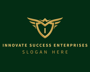 Security Shield Wings logo design