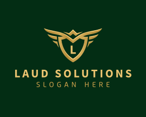 Security Shield Wings logo design