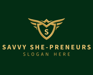 Security Shield Wings logo design