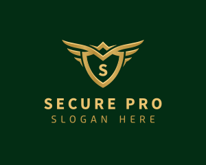 Security Shield Wings logo design