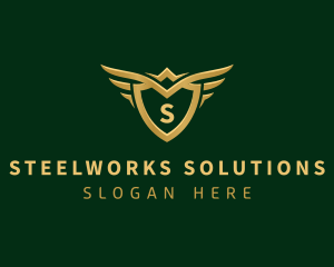 Security Shield Wings logo design