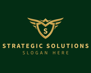 Security Shield Wings logo design