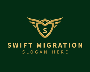 Security Shield Wings logo design