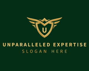 Security Shield Wings logo design