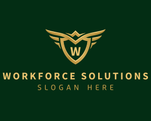 Security Shield Wings logo design