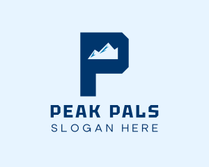 Mountain Peak Letter P logo design