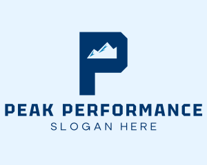 Mountain Peak Letter P logo design