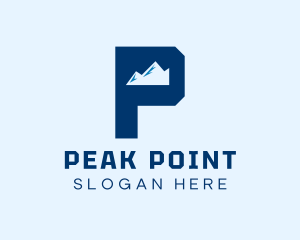 Mountain Peak Letter P logo design