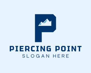 Mountain Peak Letter P logo design