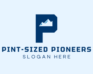 Mountain Peak Letter P logo design