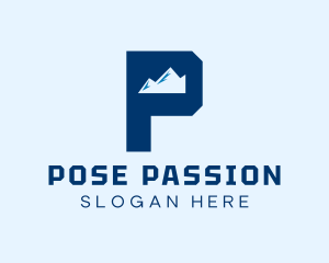 Mountain Peak Letter P logo design