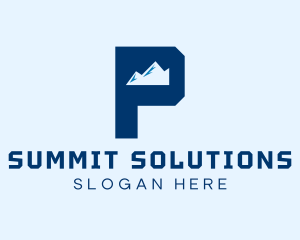 Mountain Peak Letter P logo
