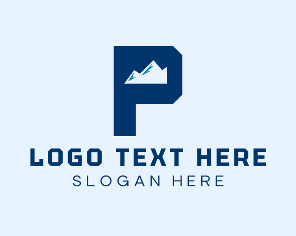 Mountain Peak Letter P logo