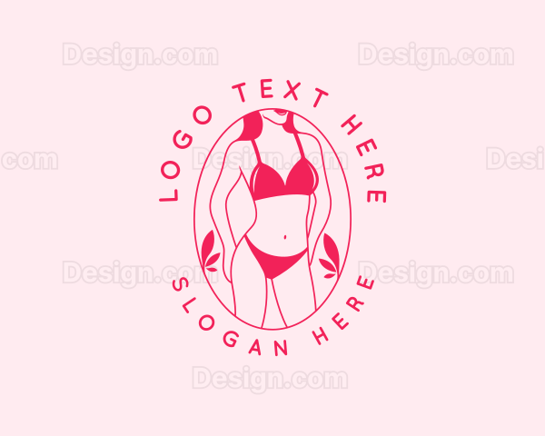 Pink Sexy Lingerie Lady Logo