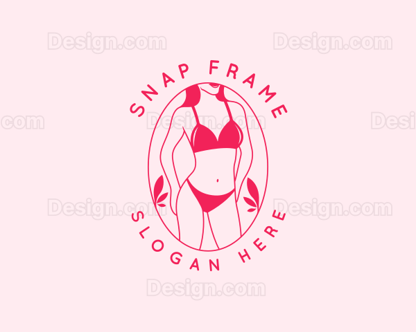 Pink Sexy Lingerie Lady Logo