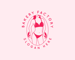 Pink Sexy Lingerie Lady Logo