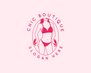 Pink Sexy Lingerie Lady Logo