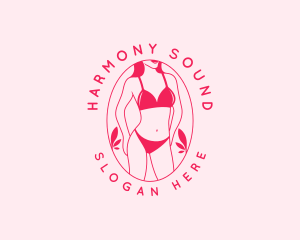 Pink Sexy Lingerie Lady Logo