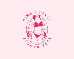 Pink Sexy Lingerie Lady logo design