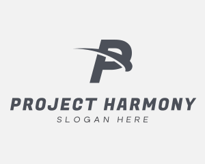 Swoosh Letter P logo