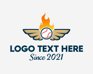 Winged Baseball Fire logo